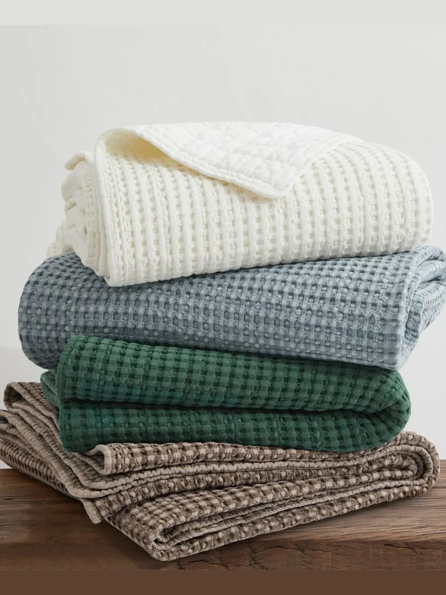 Комплект постельного белья Mills Waffle Textured из 3 предметов, размер King/California King Levtex — изображение 5 из 6