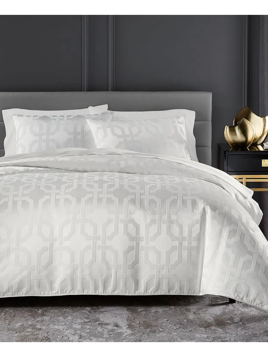 Комплект постельного белья Interlace, размер King Hotel Collection — белый