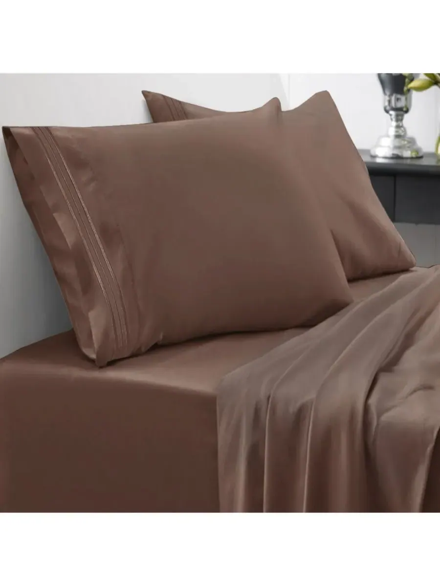 Комплект постельного белья из микрофибры, 4 предмета, размер California King Sweet Home Collection — изображение 1 из 2