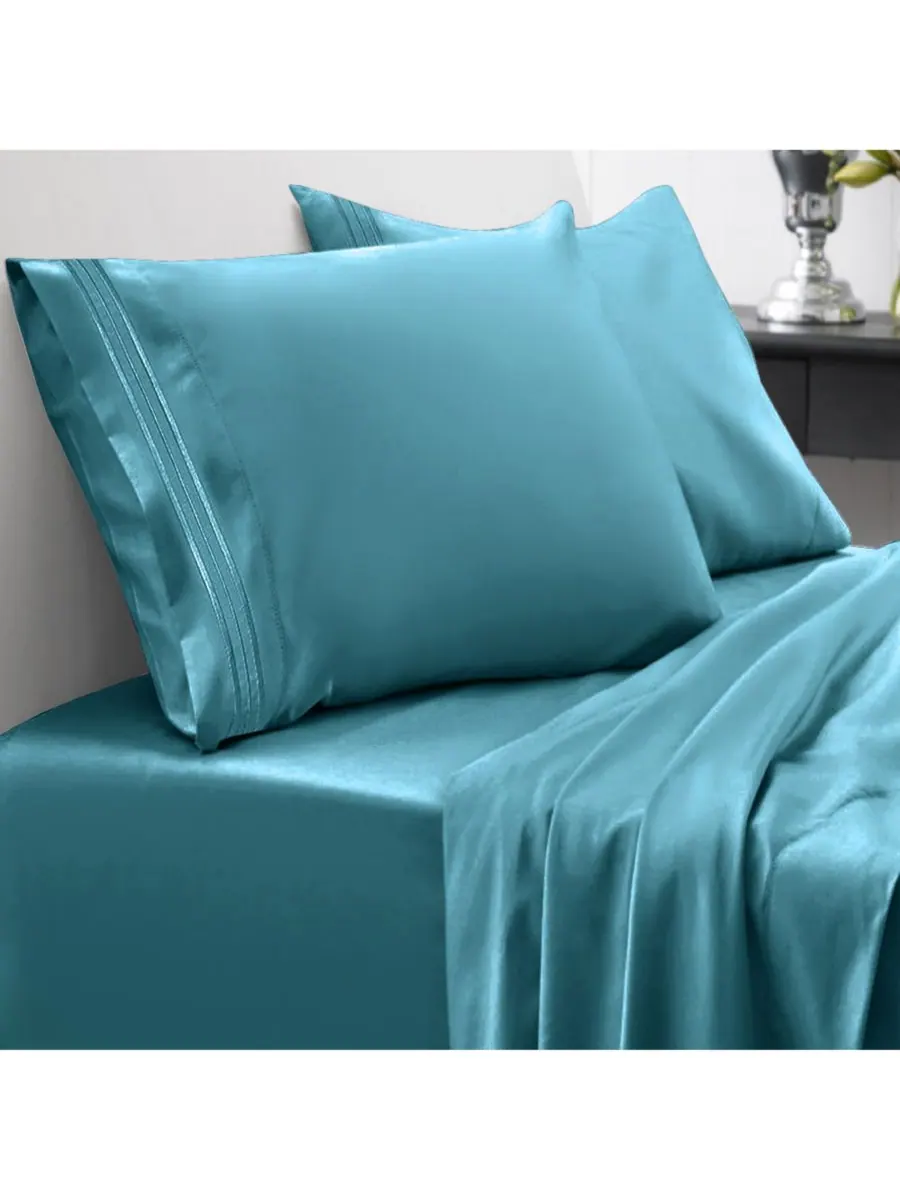 Комплект постельного белья из микрофибры, 4 предмета, размер California King Sweet Home Collection — синий