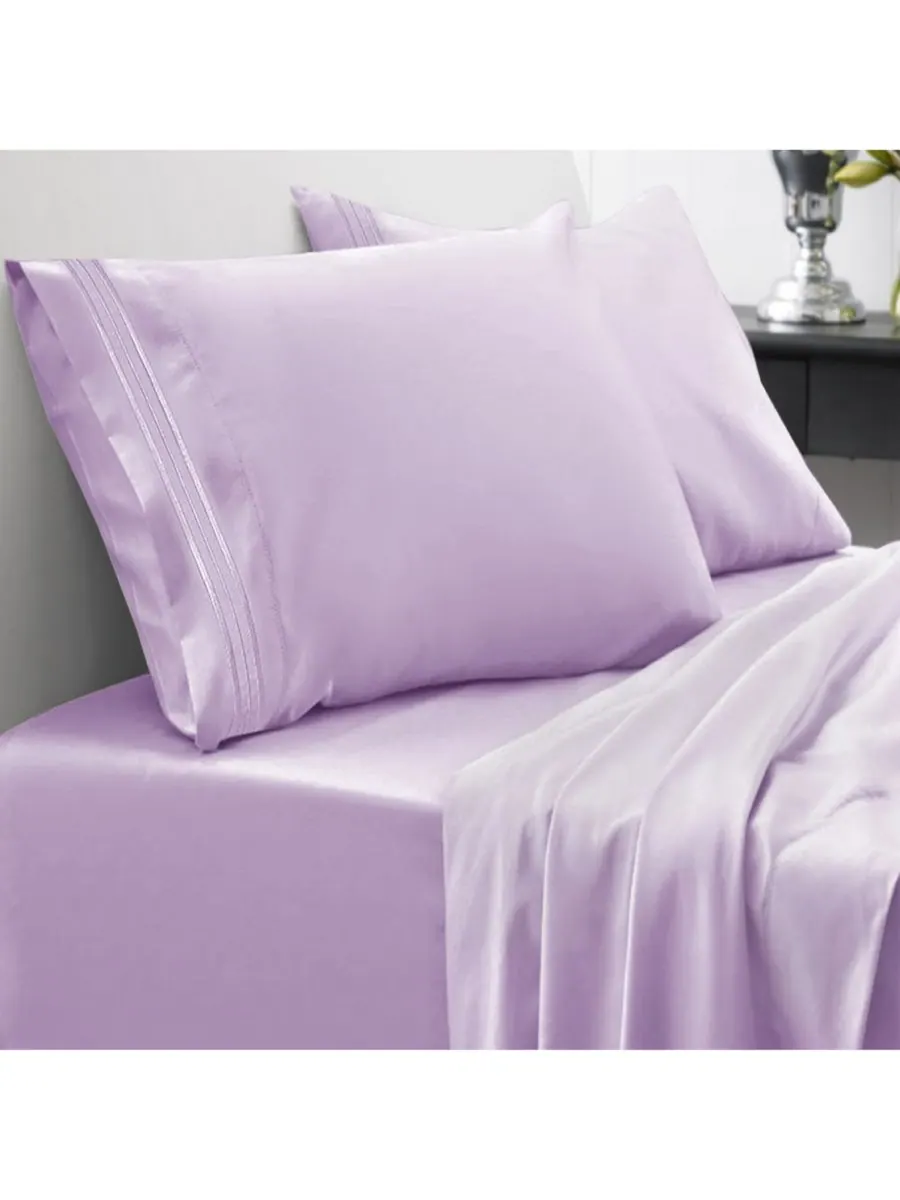 Комплект постельного белья из микрофибры, 4 предмета, размер California King Sweet Home Collection — изображение 1 из 2