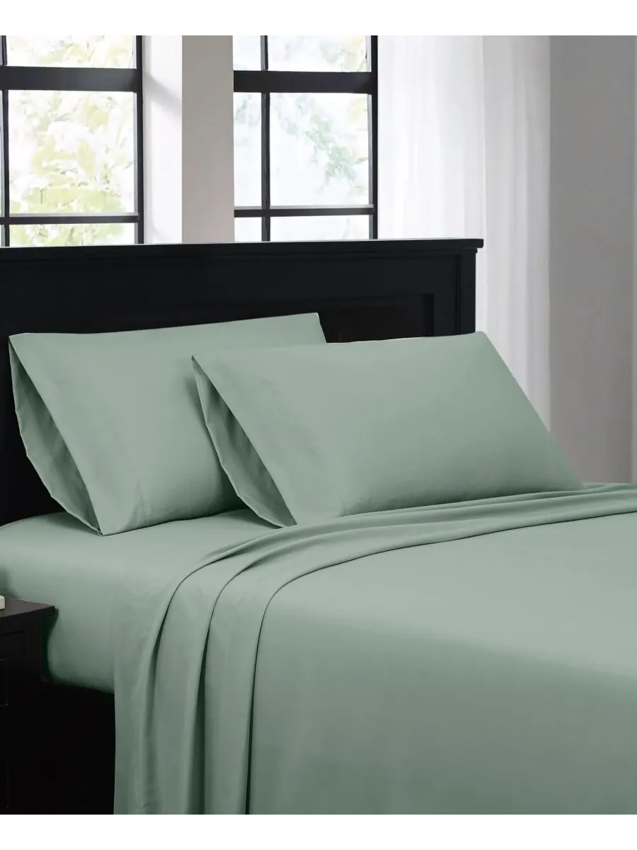 Комплект постельного белья из 3 предметов на каждый день, размер Twin XL Truly Soft — изображение 2 из 3, зеленый