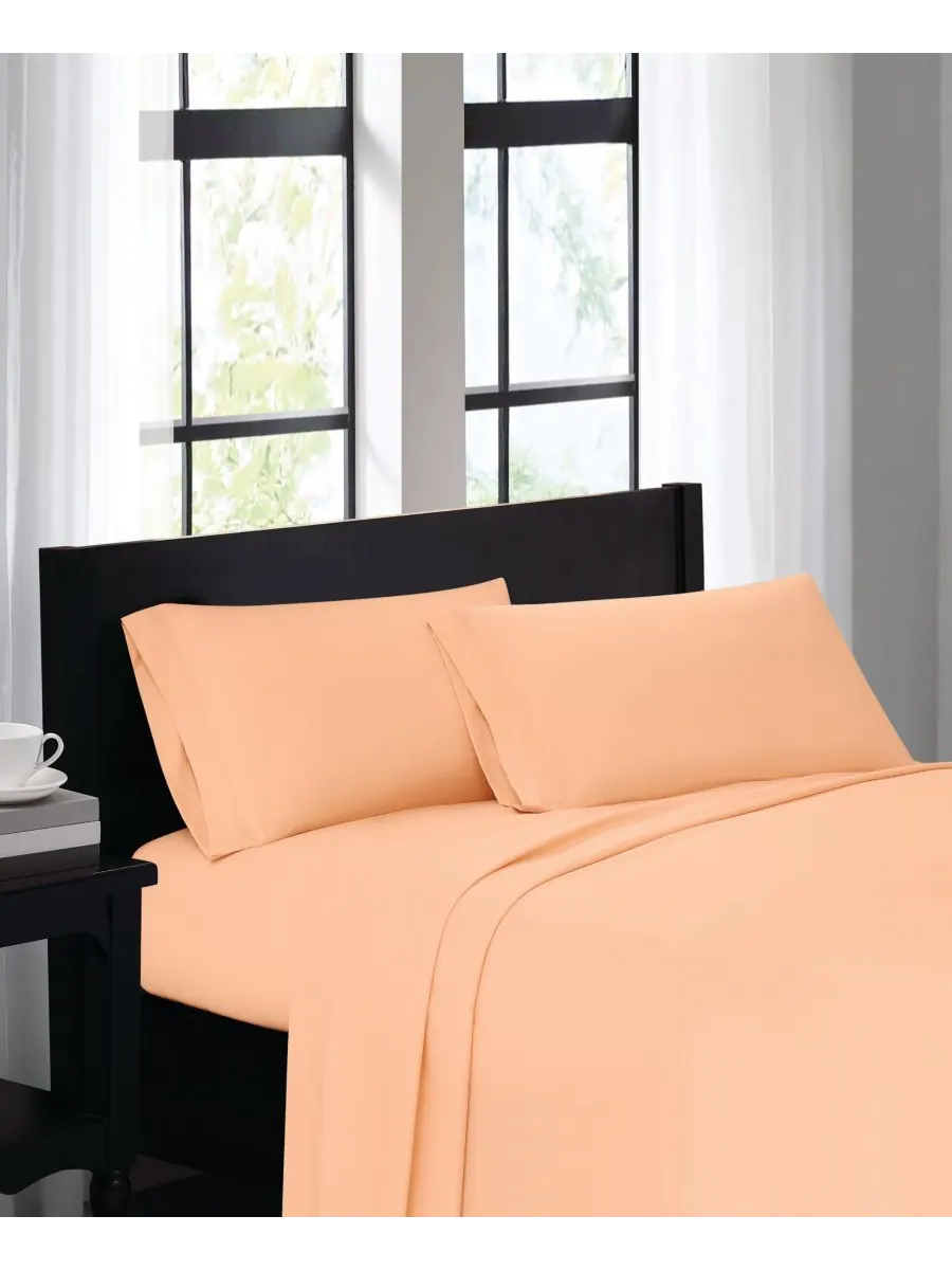 Комплект постельного белья из 3 предметов на каждый день, размер Twin XL Truly Soft — изображение 2 из 3, персиковый