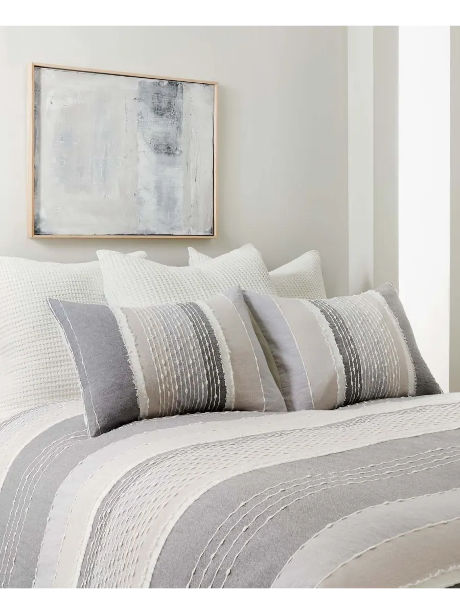 Комплект постельного белья santander textured из 3 предметов, размер full/queen. Levtex — изображение 2 из 3, серый
