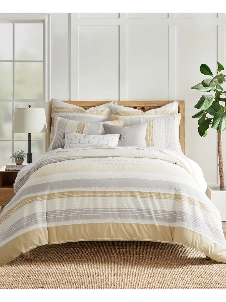 Комплект постельного белья santander textured из 3 предметов, размер full/queen. Levtex — желтый