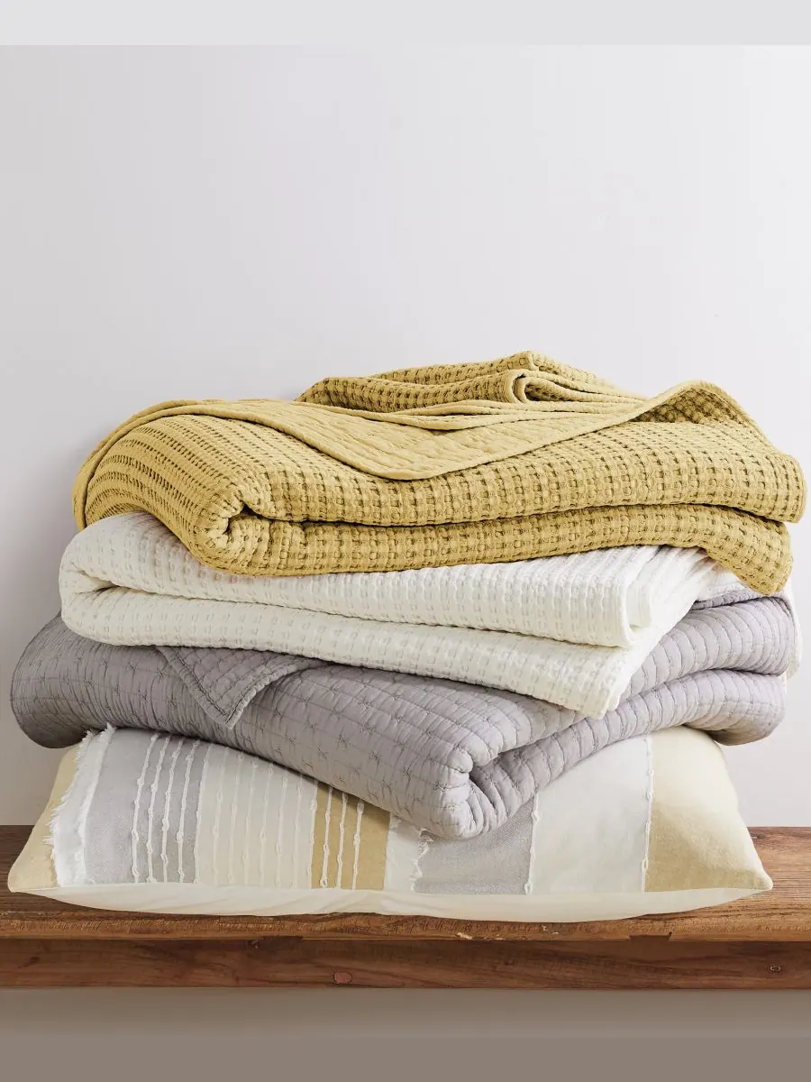 Комплект постельного белья santander textured из 3 предметов, размер full/queen. Levtex — изображение 2 из 10, охристый