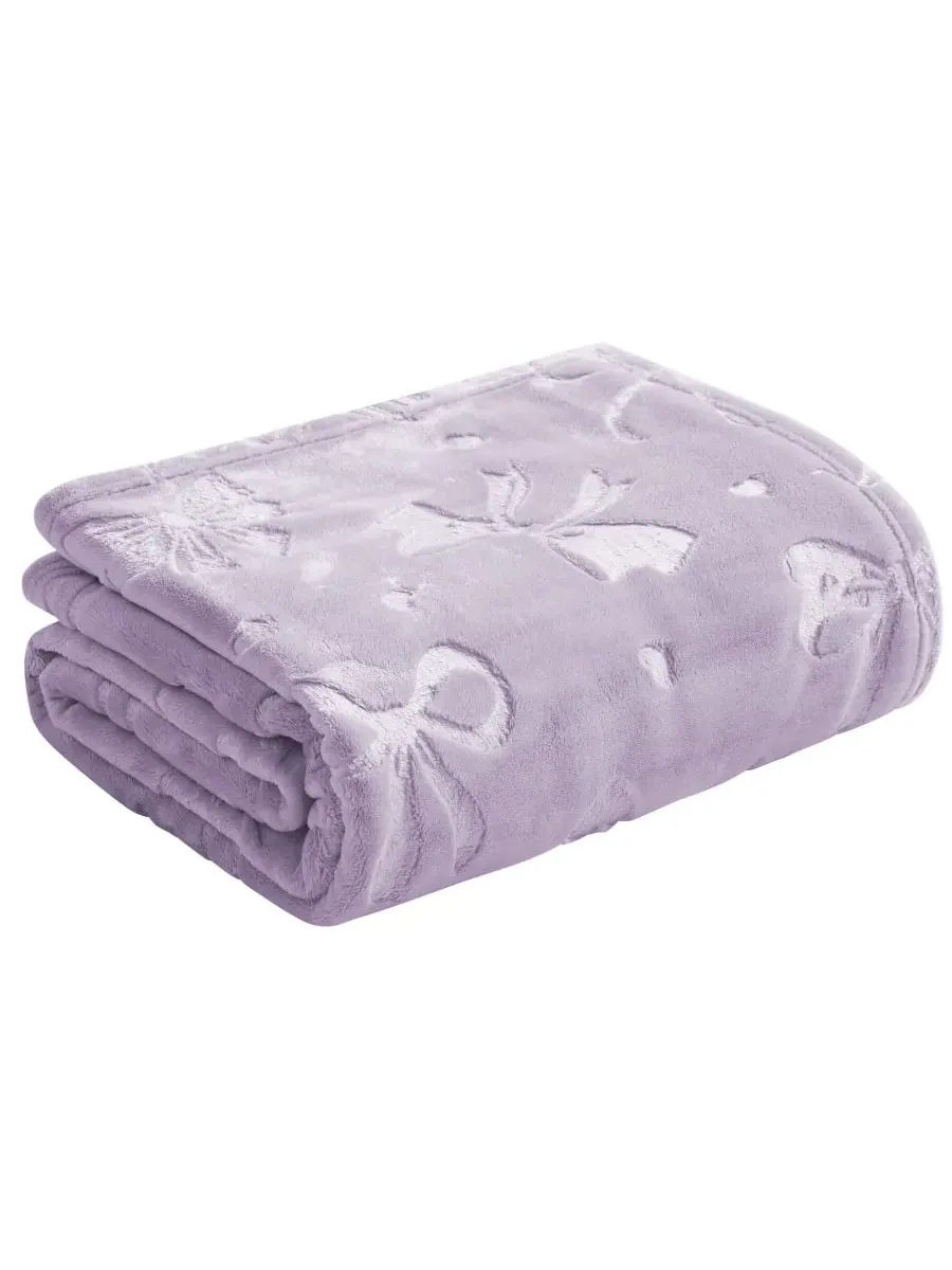 Мягкий плед большого размера с рельефным рисунком, 152 x 178 см Juicy Couture, Bow Toss Lavender — изображение 5 из 6