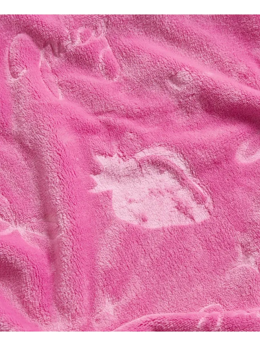 Мягкий плед большого размера с рельефным рисунком, 152 x 178 см Juicy Couture — изображение 3 из 6, розовый
