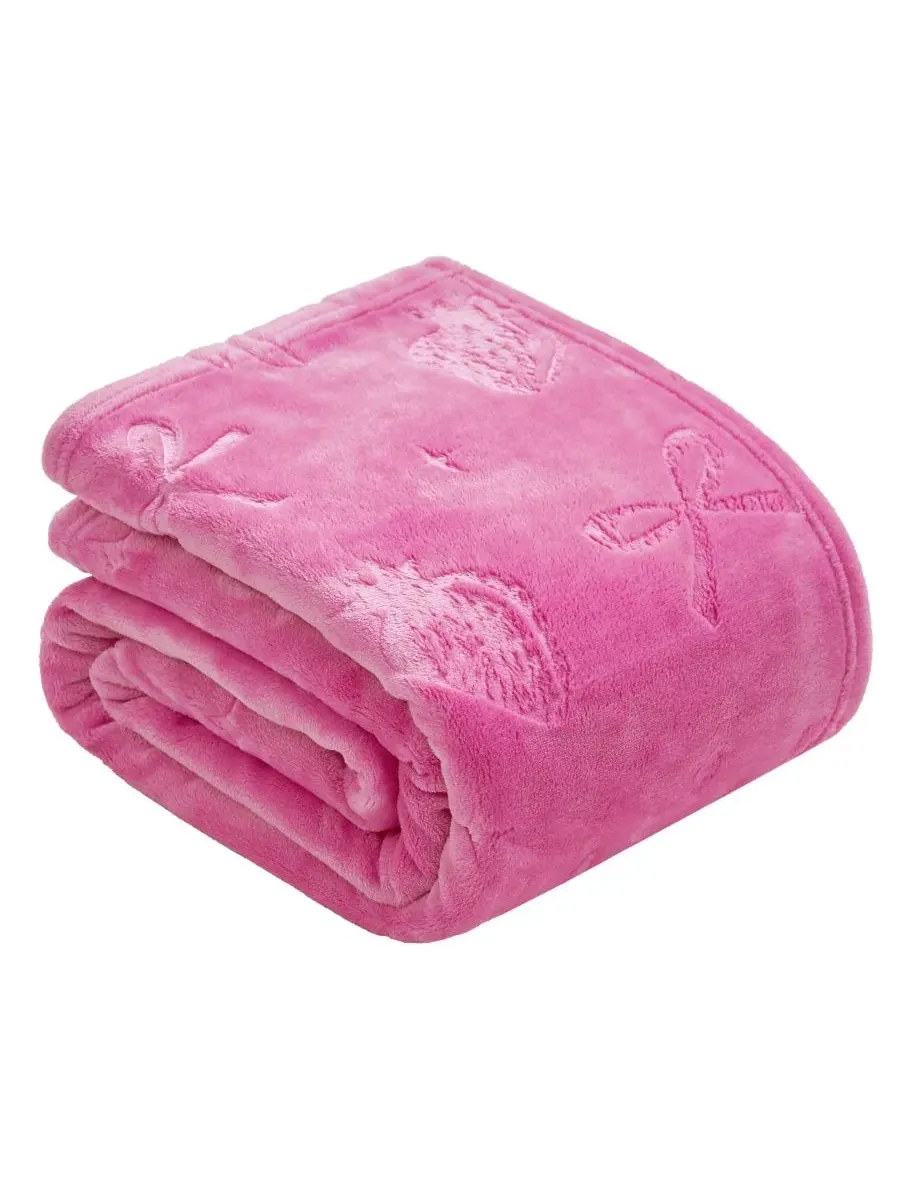 Мягкий плед большого размера с рельефным рисунком, 152 x 178 см Juicy Couture — изображение 5 из 6, розовый