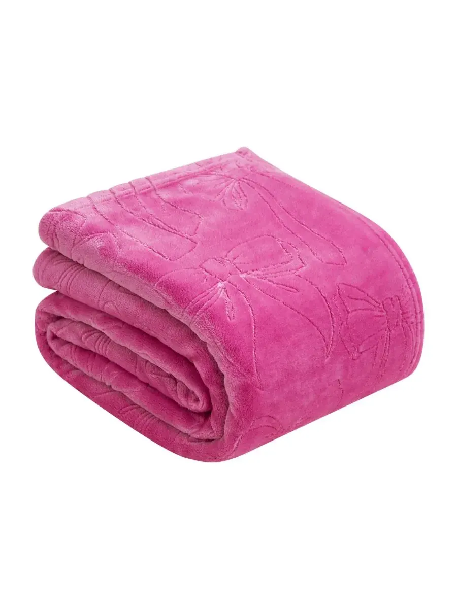 Мягкий плед большого размера с рельефным рисунком, 152 x 178 см Juicy Couture — изображение 5 из 6, розовый