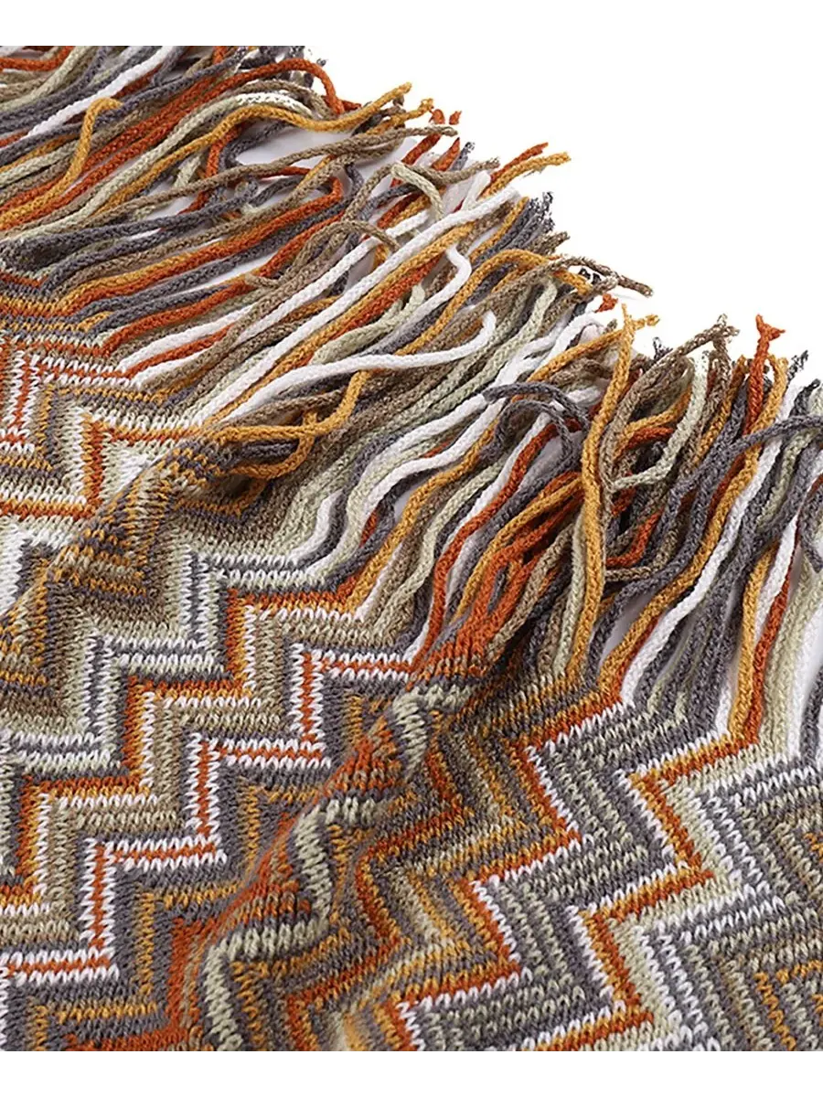 Плед с разноцветным узором «шеврон», 152 x 127 см Happycare Textiles — изображение 3 из 5, желтый