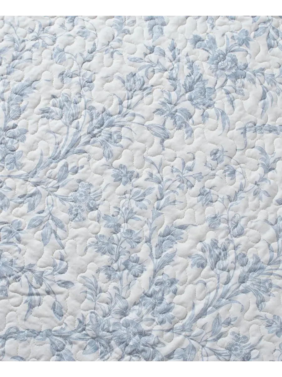 Комплект двустороннего постельного белья Amberley Cotton из 4 предметов, размер Full/Queen Laura — изображение 8 из 10, синий