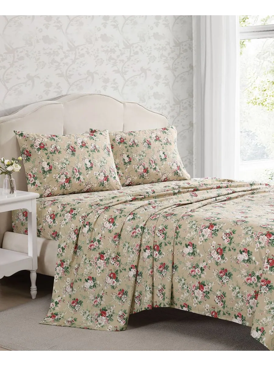 Комплект постельного белья из хлопкового перкаля, 4 предмета, размер King Laura Ashley, цвет — изображение 6 из 10