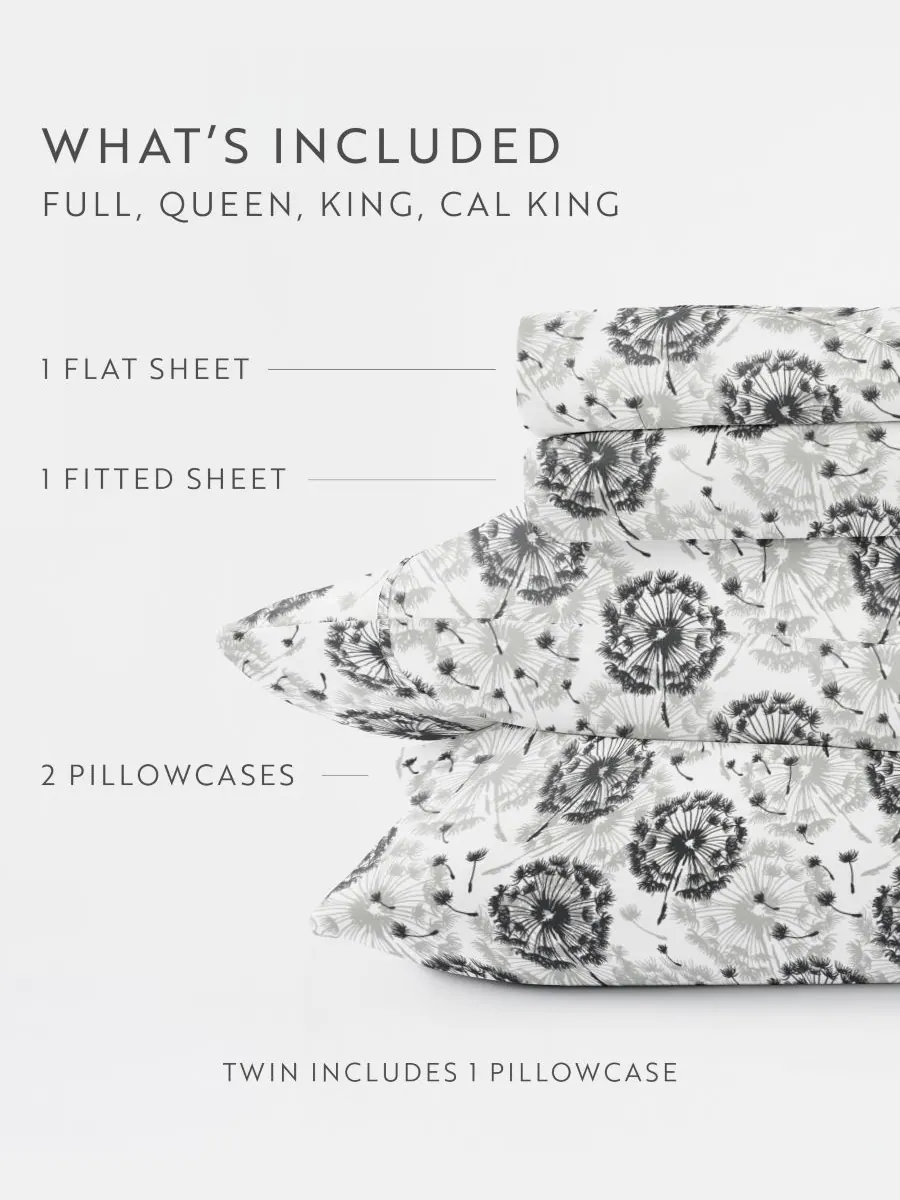 Комплект постельного белья Farmhouse Chic Premium Ultra Soft Pattern из 4 предметов, размер King — изображение 6 из 10, серый