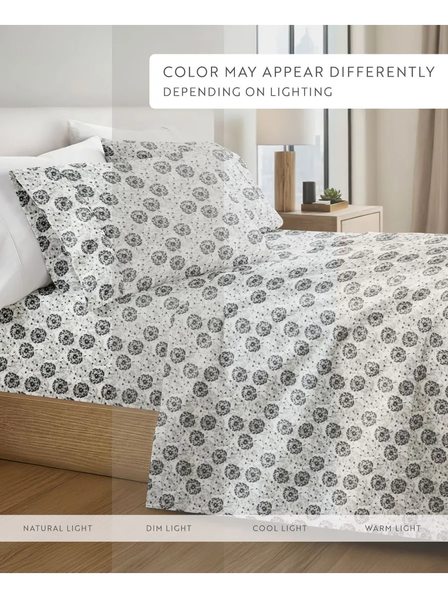 Комплект постельного белья Farmhouse Chic Premium Ultra Soft Pattern из 4 предметов, размер King — изображение 10 из 10