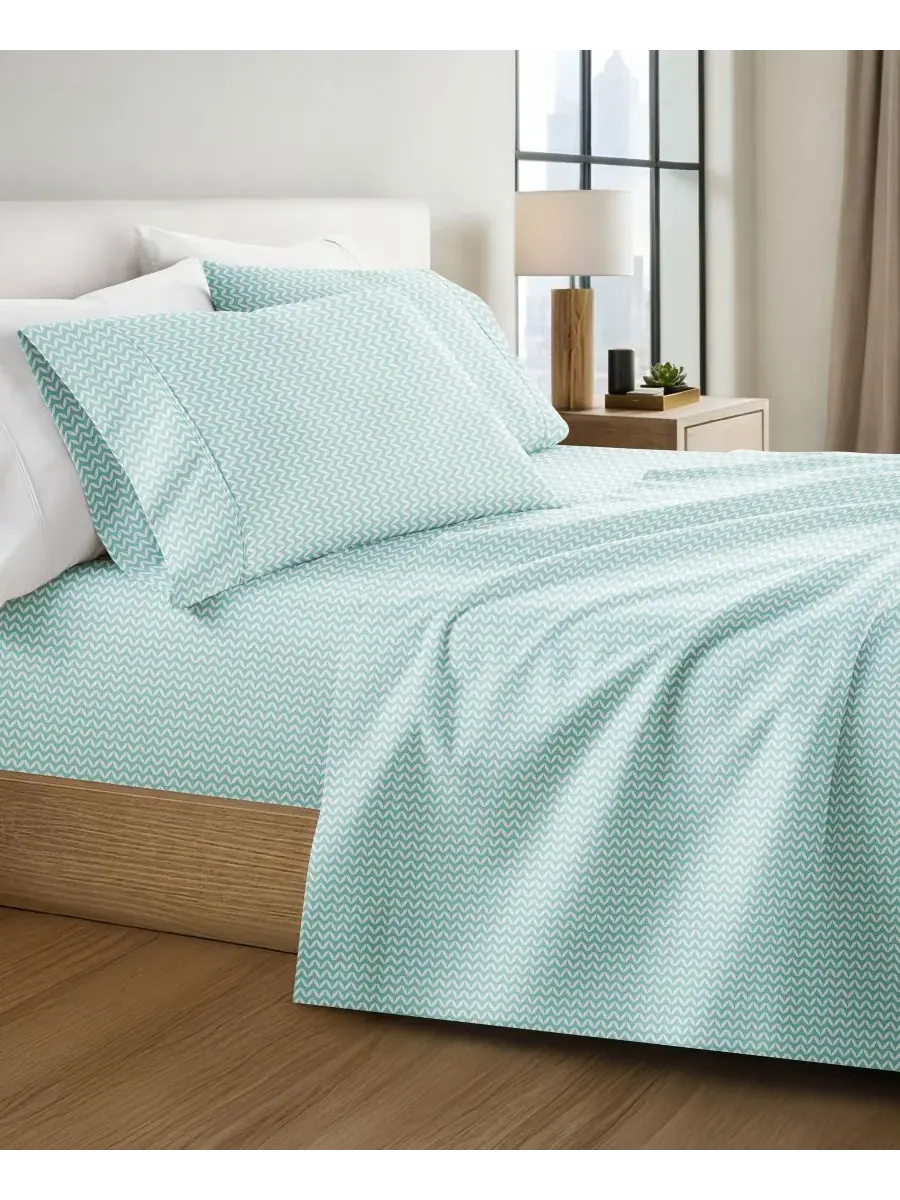 Комплект постельного белья Farmhouse Chic Premium Ultra Soft Pattern из 4 предметов, размер King — изображение 2 из 10