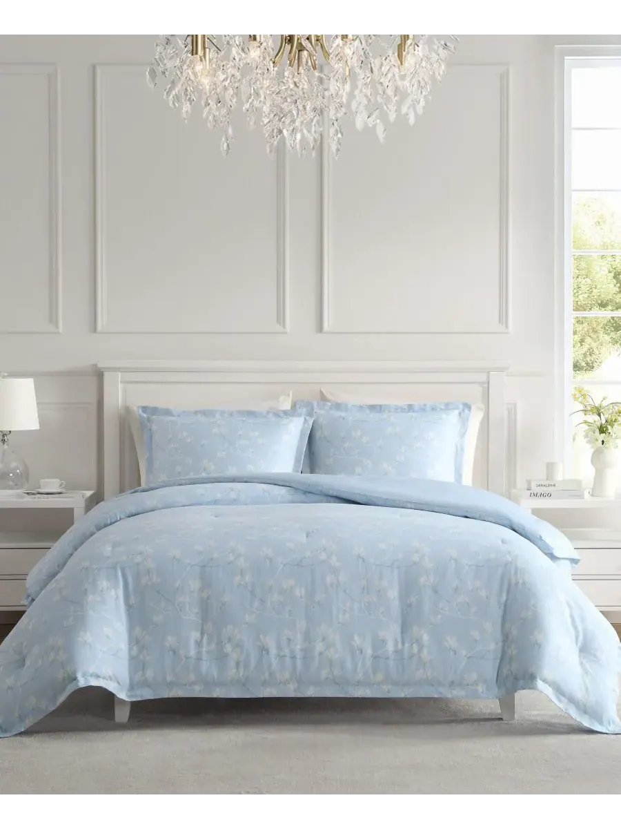 Комплект постельного белья Magnolia Grove из 3 предметов, размер King Laura Ashley — синий