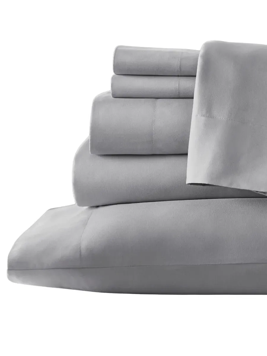 Комплект простыней на резинке из микрофибры, 6 предметов, King Southshore Fine Linens — изображение 1 из 5, серый
