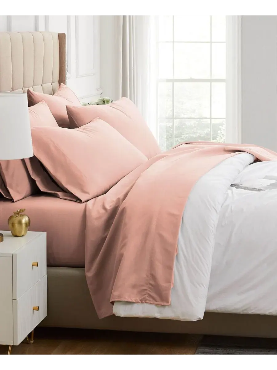 Комплект постельного белья King, микрофибра, без скольжения Southshore Fine Linens — изображение 2 из 5, персиковый