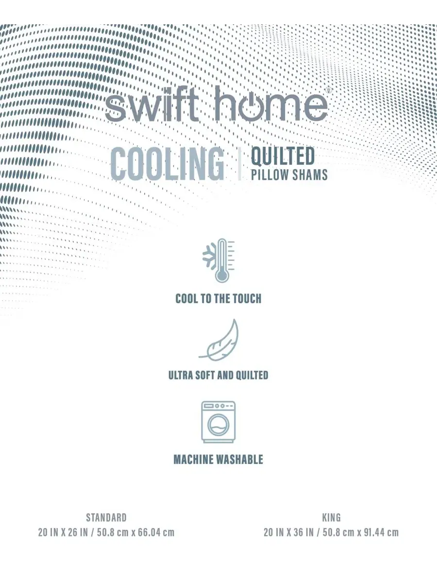 Наволочка на подушку с охлаждающим эффектом, 2 шт, King, 50x91 см Swift Home — изображение 4 из 5, овсяный
