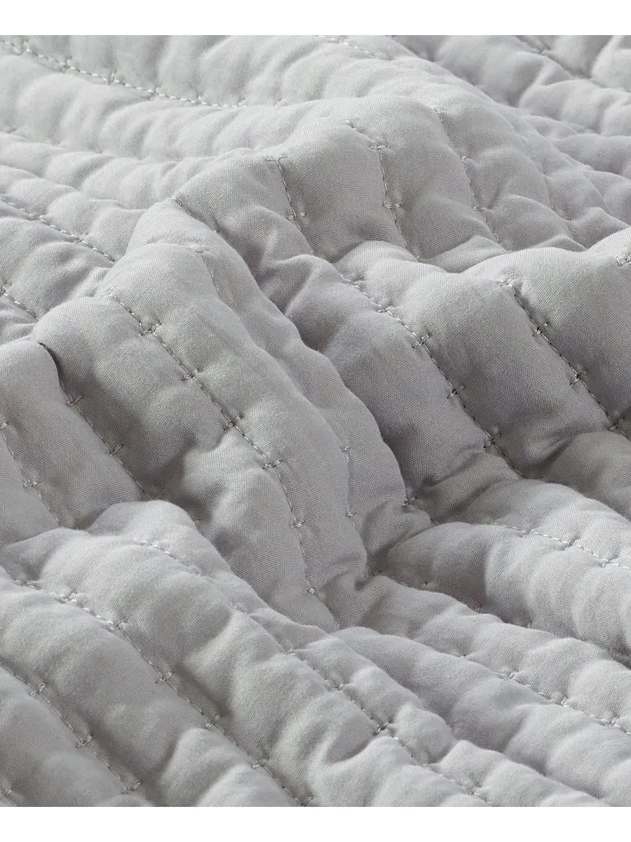 Стеганый комплект из 7 предметов Ayeli Textured Stratford Park — изображение 7 из 7, светлый серый