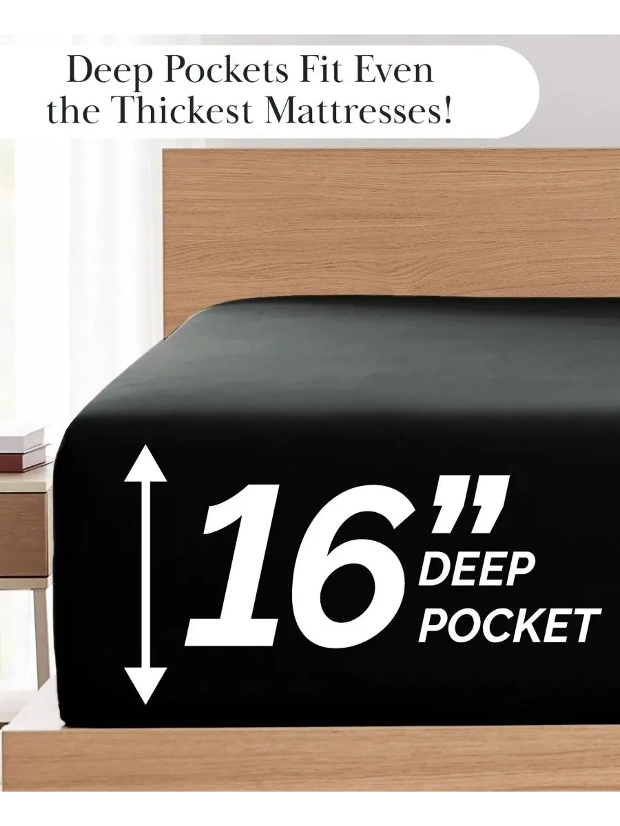 Комплект постельного белья, 4 предмета, Twin, No-Slip Ultra Soft Deep Pocket Southshore Fine Linens — изображение 5 из 5