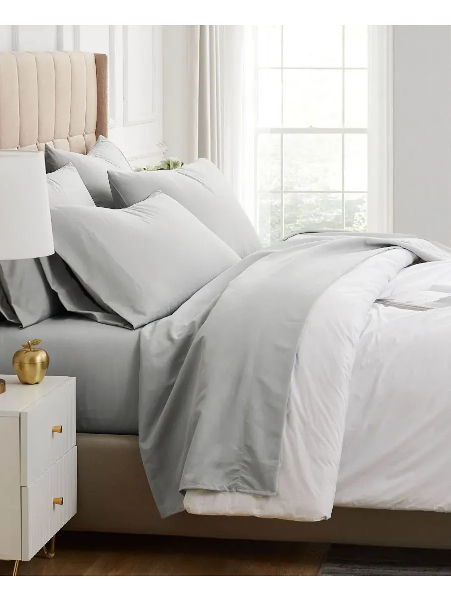 Комплект постельного белья из микрофибры, 4 предмета, Twin Southshore Fine Linens — изображение 2 из 5, светлый серый