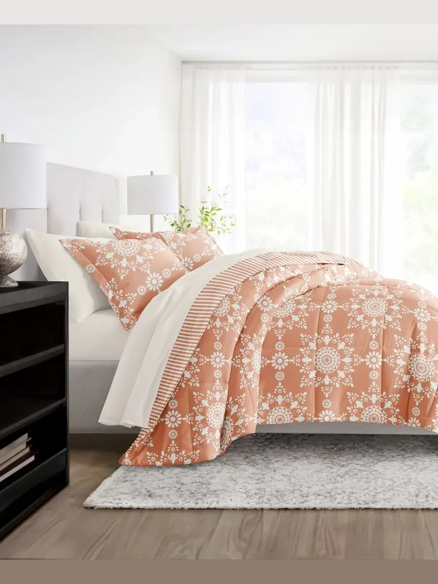 Комплект постельного белья с узором, 7 предметов, King ienjoy Home, Daisy Medallion Clay — изображение 4 из 11