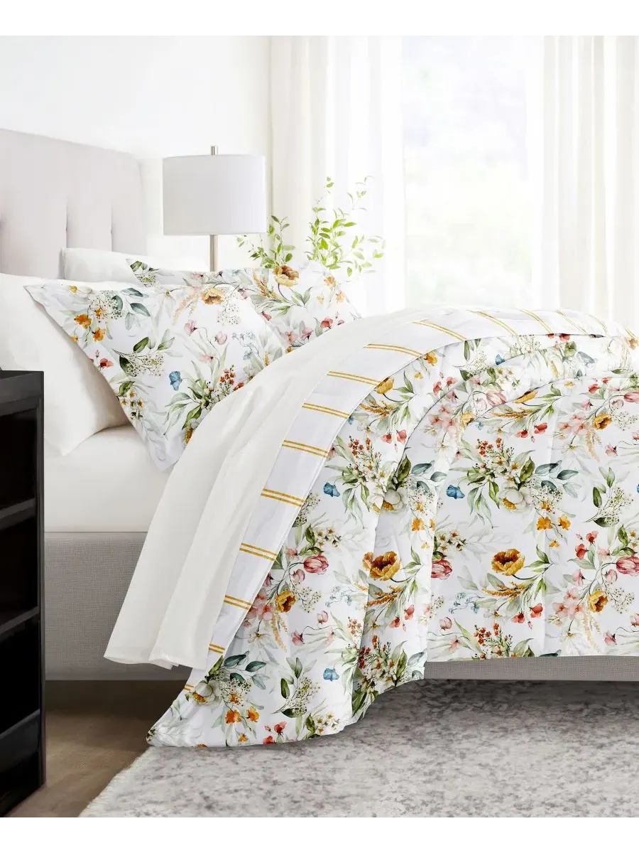 Комплект постельного белья 7 предметов King с принтом, Chintz Floral Stripe Clay ienjoy Home — изображение 3 из 11