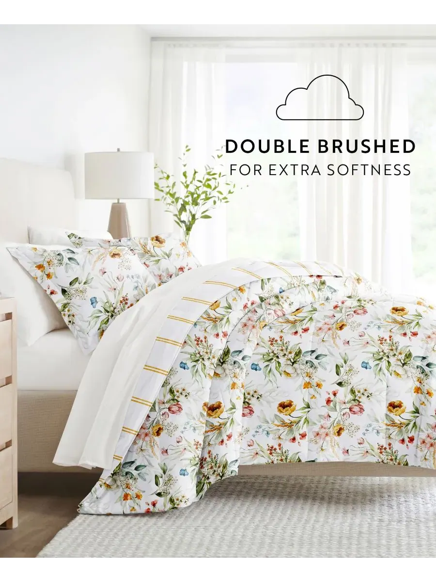 Комплект постельного белья 7 предметов King с принтом, Chintz Floral Stripe Clay ienjoy Home — изображение 7 из 11