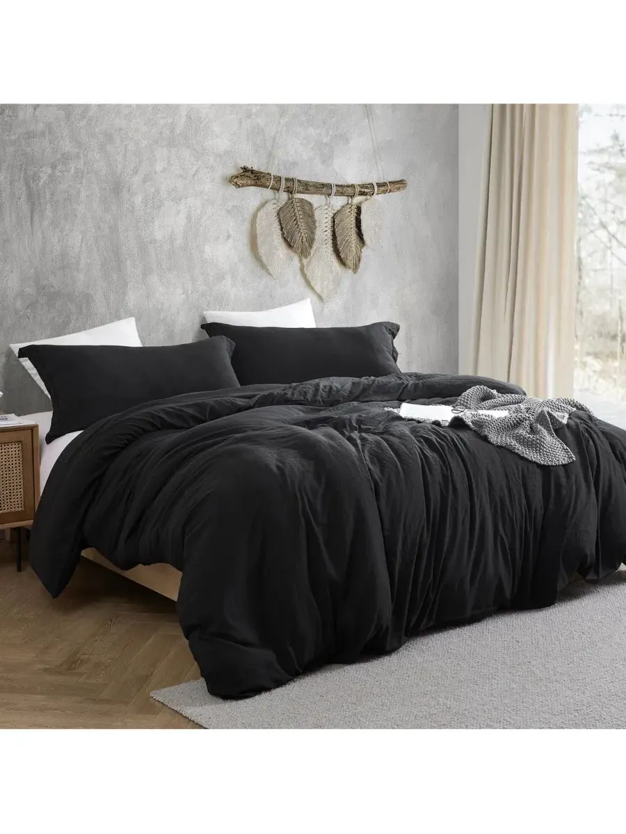 Набор для сна Natural Loft с пододеяльником Coma Inducer — черный