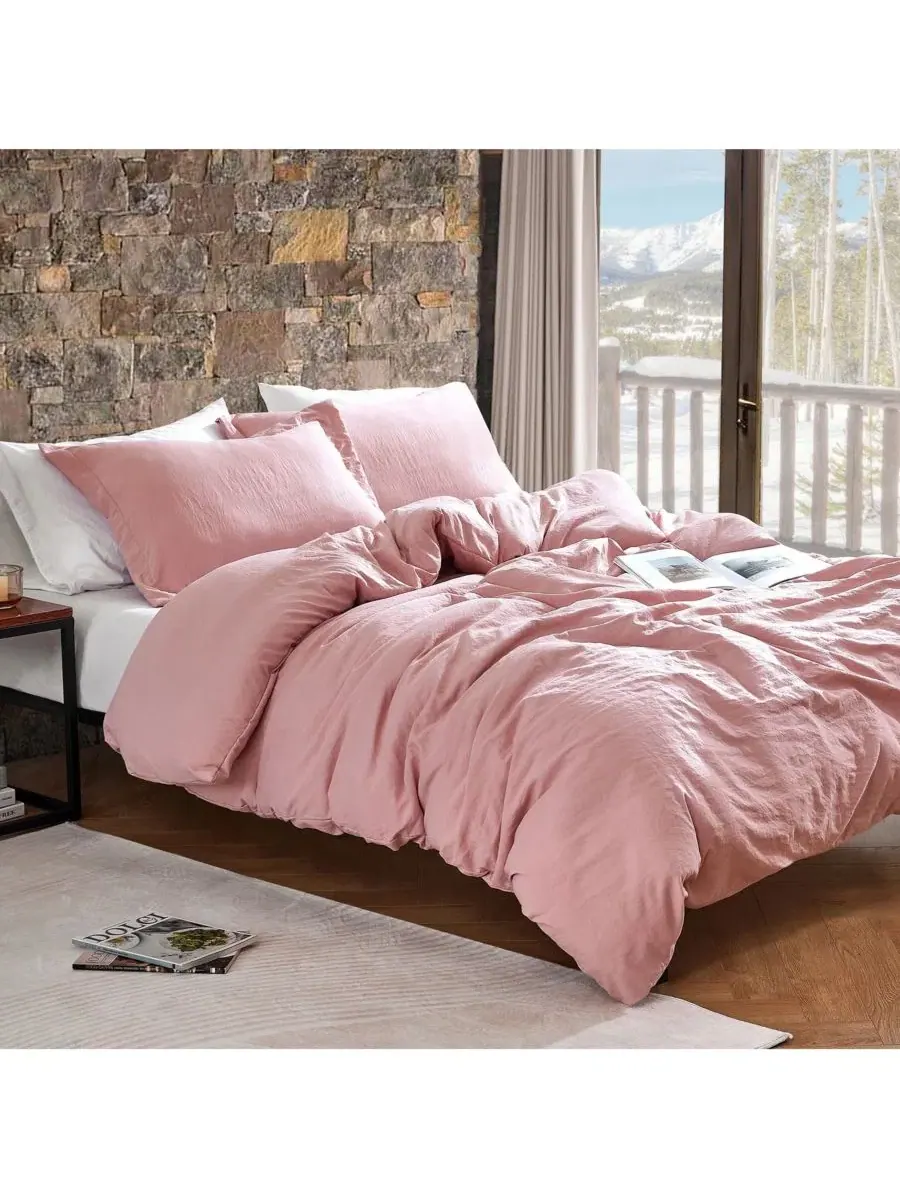 Комплект стеганого одеяла с пододеяльником Natural Loft Coma Inducer — изображение 1 из 4, серебристый розовый