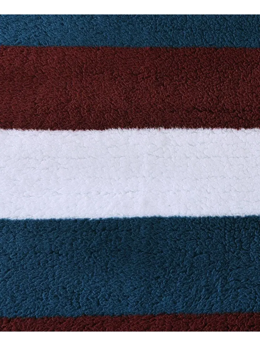 Плед-покрывало флисовое двустороннее Wilton Sherpa Striped Throw, 152x127 см Nautica — изображение 2 из 5