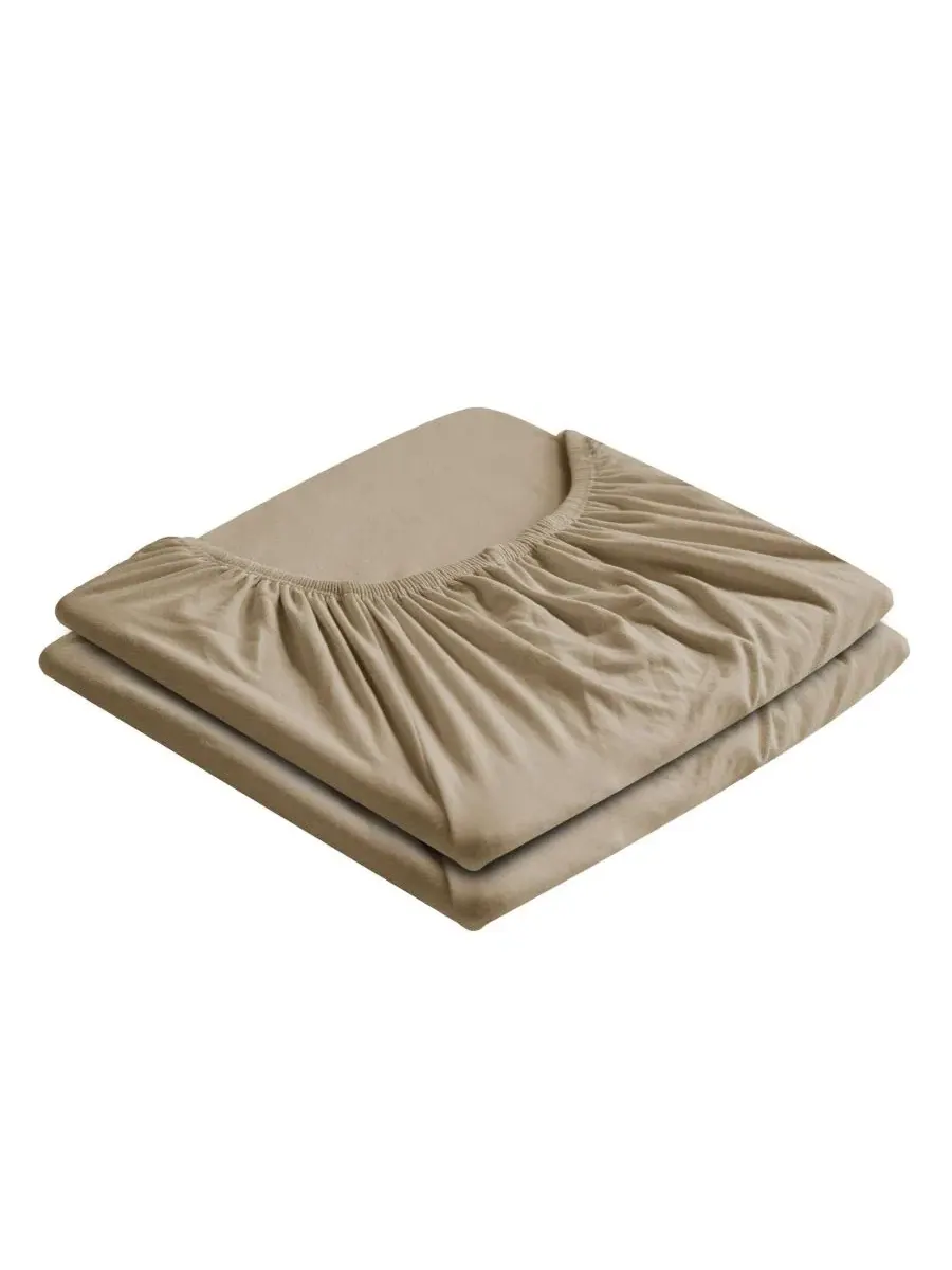 Простыня на резинке с глубоким карманом 21 дюйм, 2 шт, California King Southshore Fine Linens — изображение 1 из 4, тауп