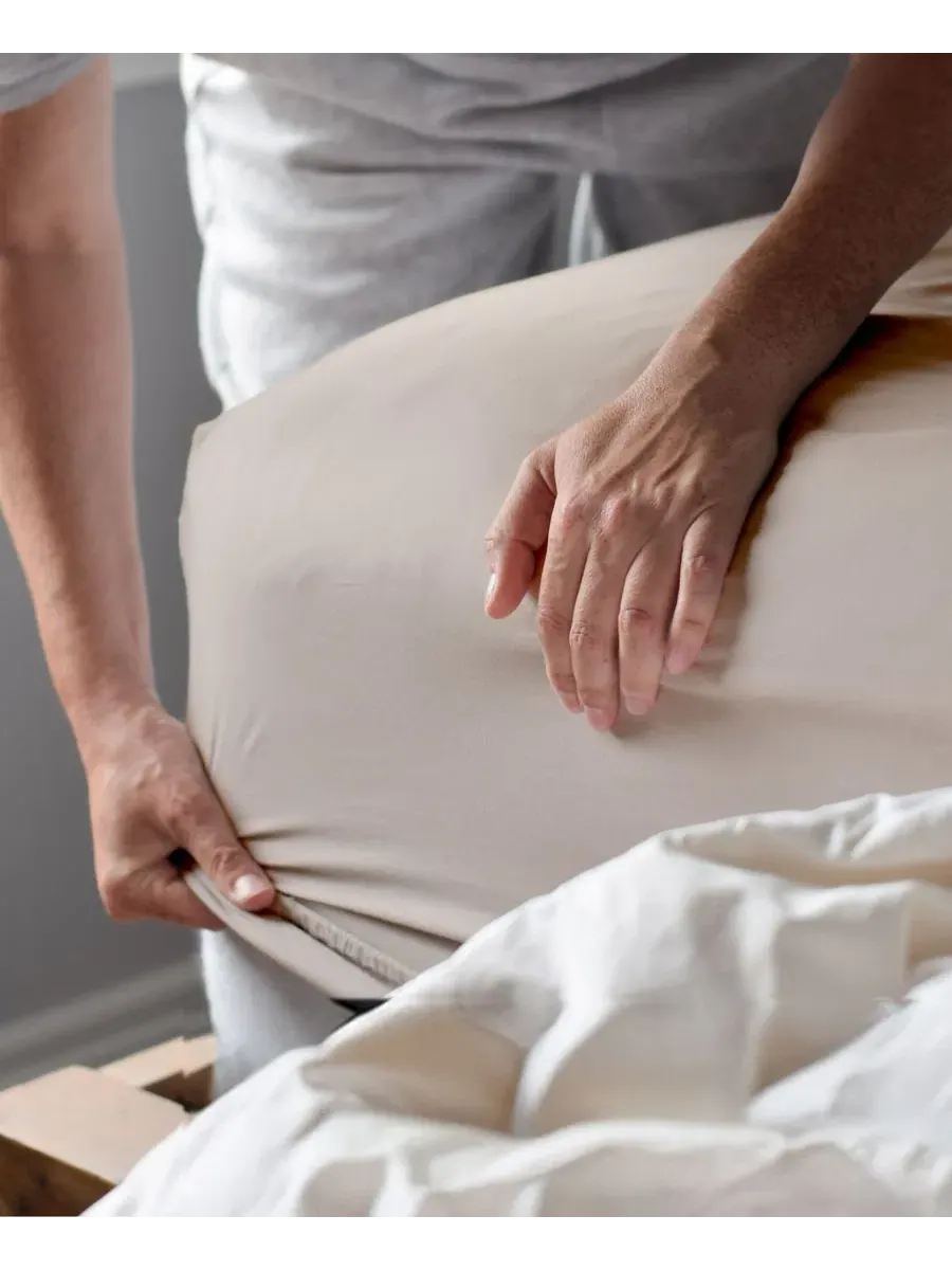Простыня на резинке с глубоким карманом 21", 2 шт., California King Southshore Fine Linens — изображение 3 из 4, кость