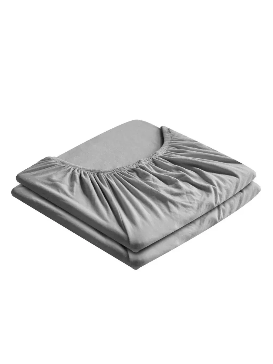 Простыня на резинке с глубоким карманом 21 дюйм, 2 штуки, California King Southshore Fine Linens — изображение 1 из 4, серый