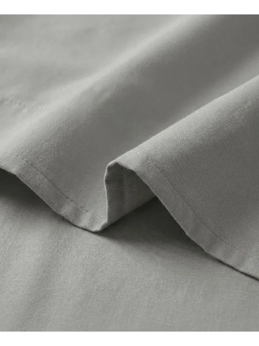 Простыня на резинке с глубоким карманом 21 дюйм, 2 штуки, California King Southshore Fine Linens — изображение 2 из 4, серый