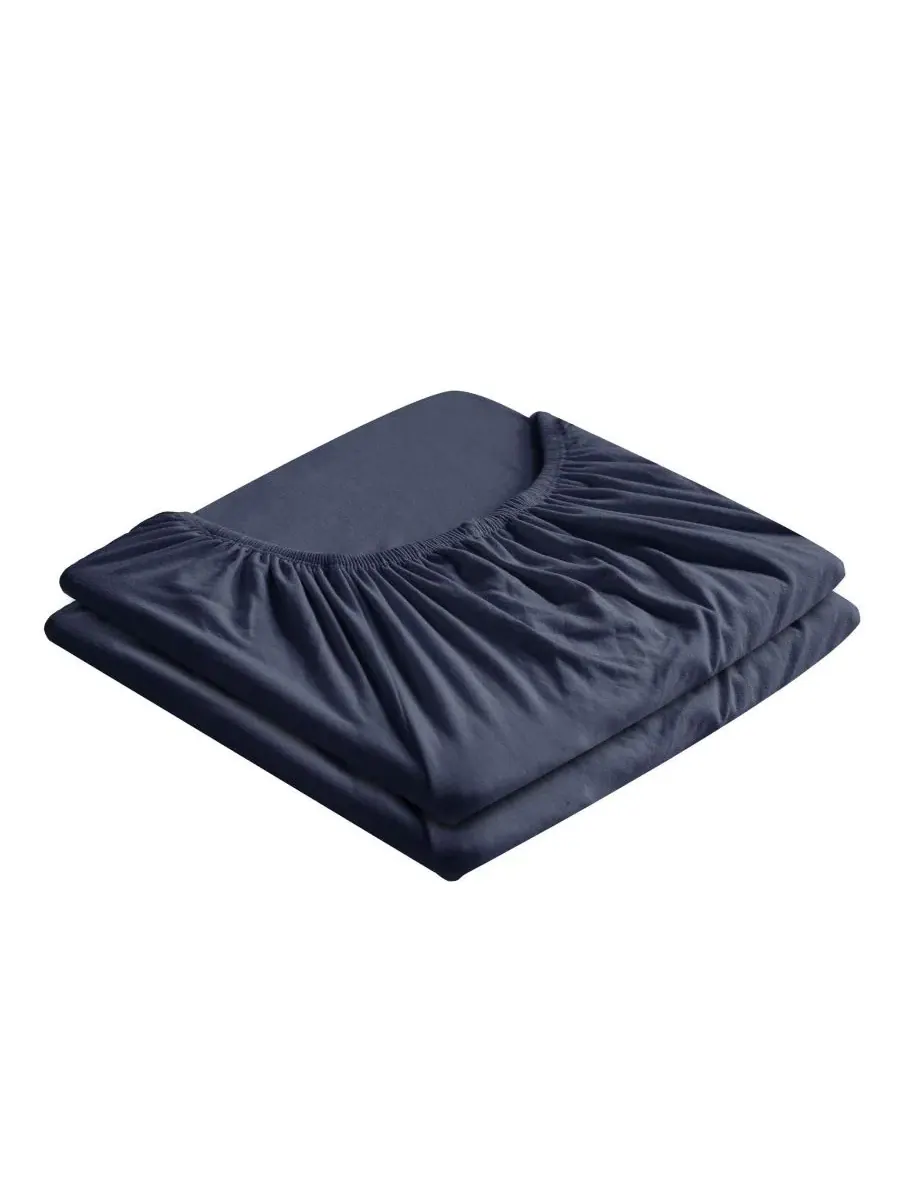 Простыня на резинке с глубоким карманом 21 дюйм, 2 шт, California King Southshore Fine Linens — изображение 1 из 4, синий