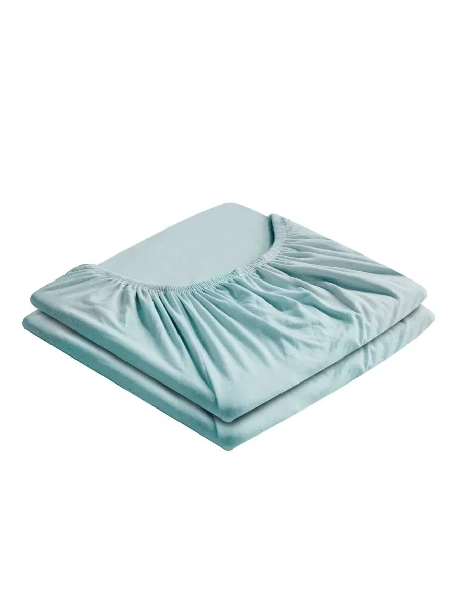 Простыня на резинке с глубоким карманом 21 дюйм, 2 шт., California King Southshore Fine Linens — изображение 1 из 3, синий