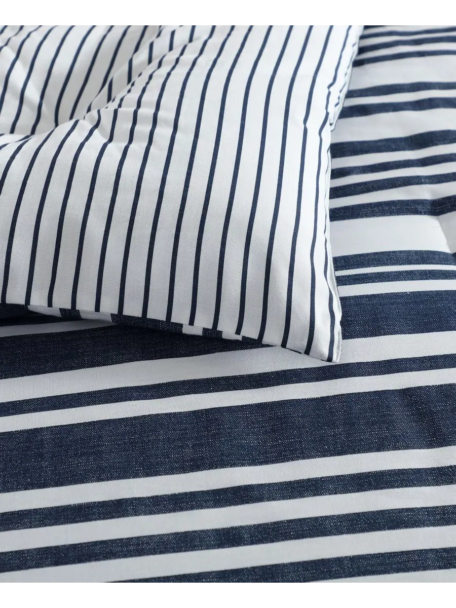 Комплект постельного белья Coastline Stripe, 3 предмета, размер King Nautica — изображение 5 из 8, синий