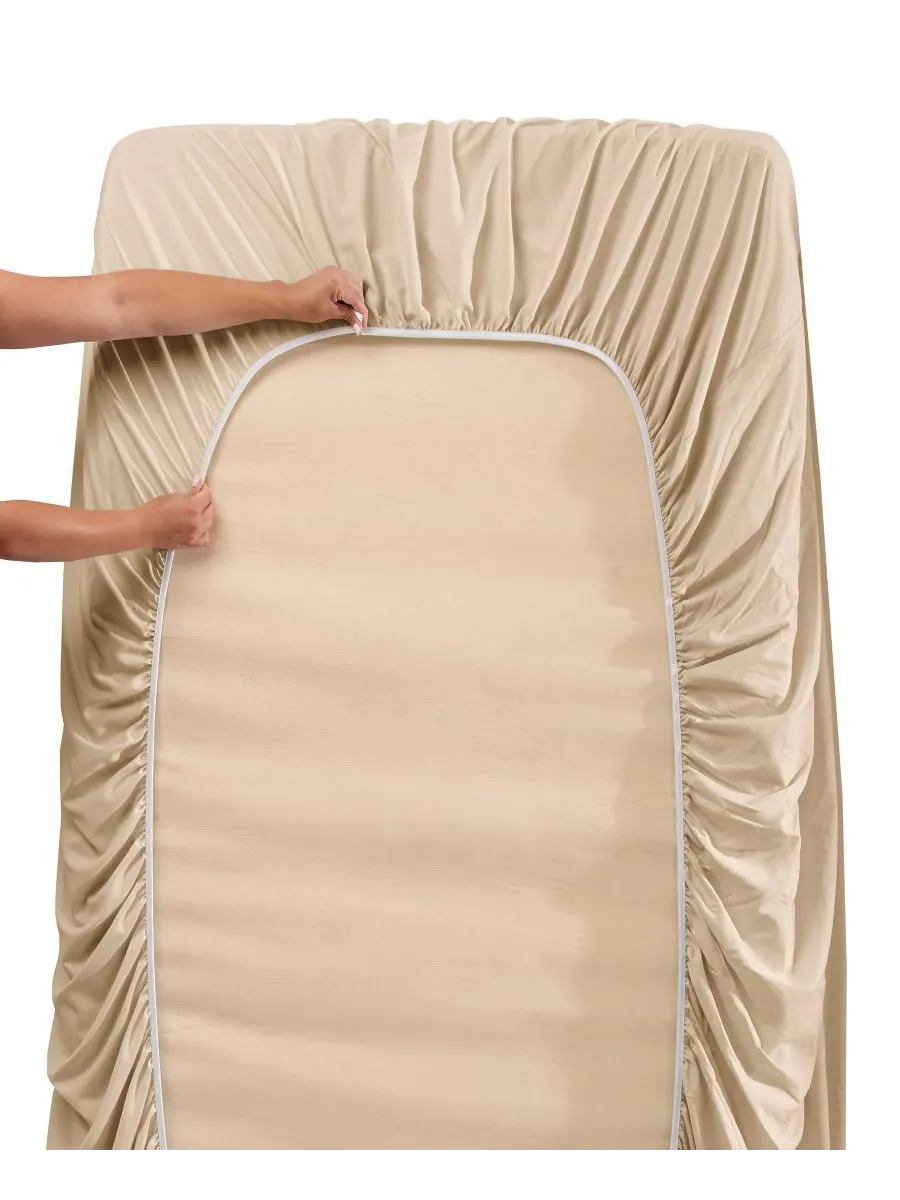 Комплект постельного белья из микрофибры с очень глубокими карманами, 4 предмета, размер Twin Nestl — изображение 5 из 8
