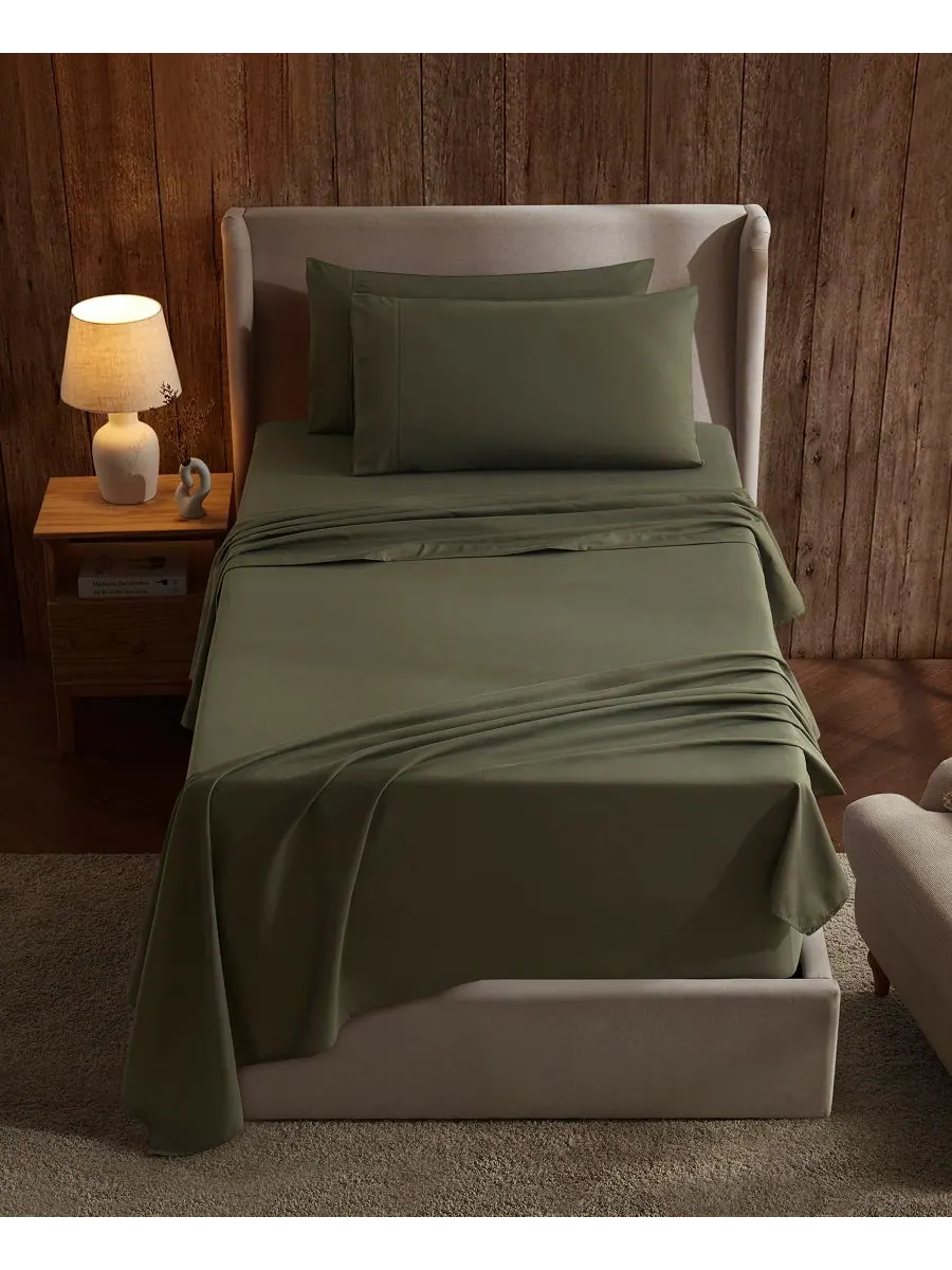 Комплект постельного белья из микрофибры с очень глубокими карманами, 4 предмета, размер Twin Nestl — изображение 2 из 10