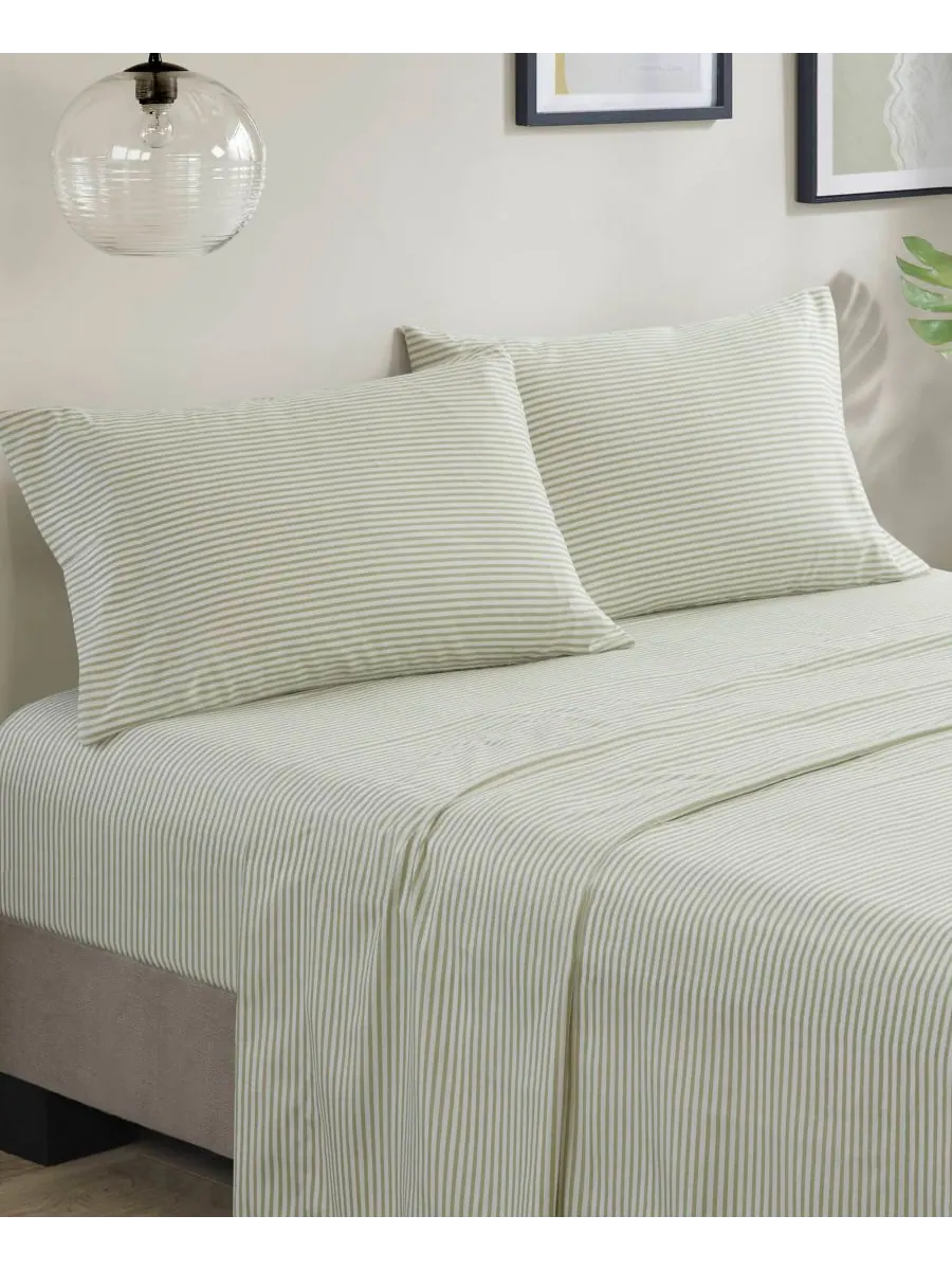 Комплект постельного белья Jaxon Wide Stripe из 7 предметов, размер Full Madison Park Essentials — изображение 8 из 9