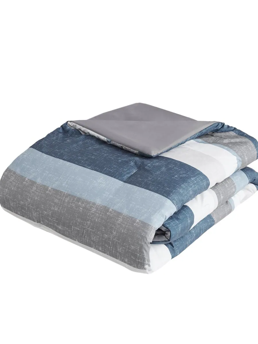 Комплект постельного белья Jaxon Wide Stripe из 7 предметов, размер Full Madison Park Essentials — изображение 4 из 10