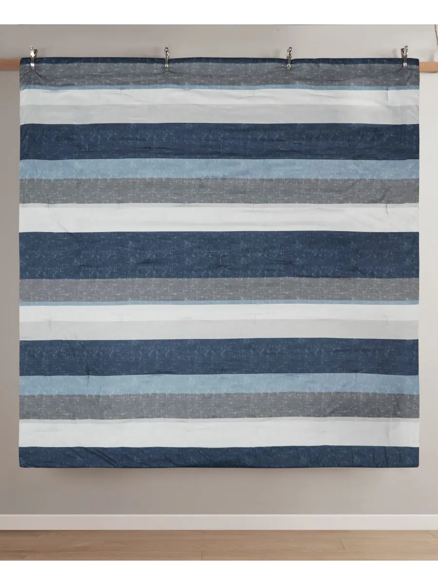 Комплект постельного белья Jaxon Wide Stripe из 7 предметов, размер Full Madison Park Essentials — изображение 10 из 10