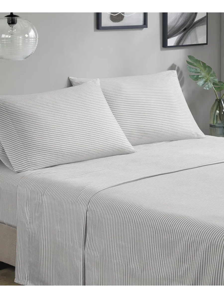 Комплект постельного белья Jaxon Wide Stripe из 7 предметов, размер Full Madison Park Essentials — изображение 7 из 10