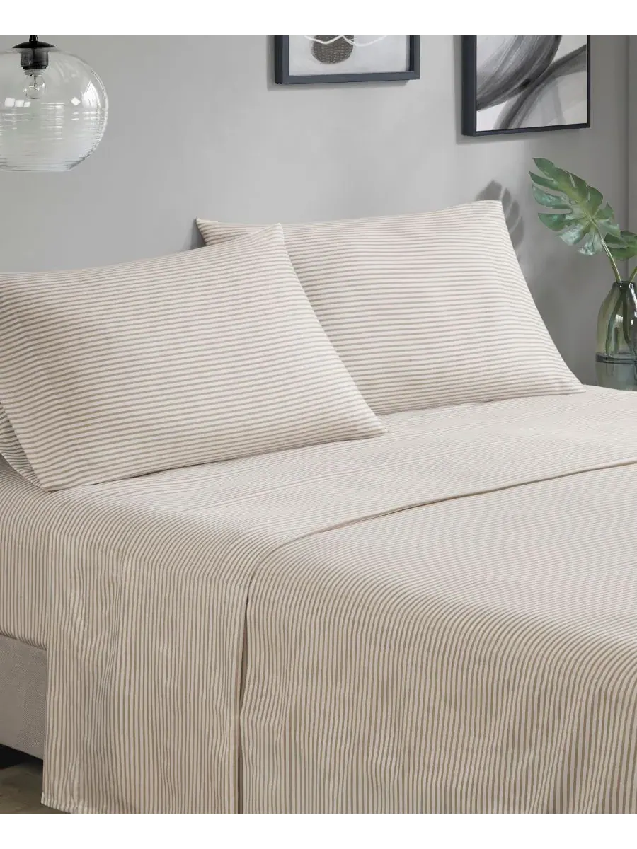 Комплект постельного белья Jaxon Wide Stripe из 7 предметов, размер Queen Madison Park Essentials — изображение 7 из 10