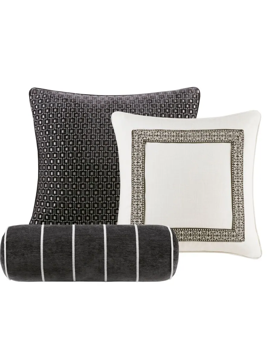Комплект постельного белья Jarvis Embroidery из 8 предметов, размер Queen Madison Park Signature — изображение 9 из 10, белый