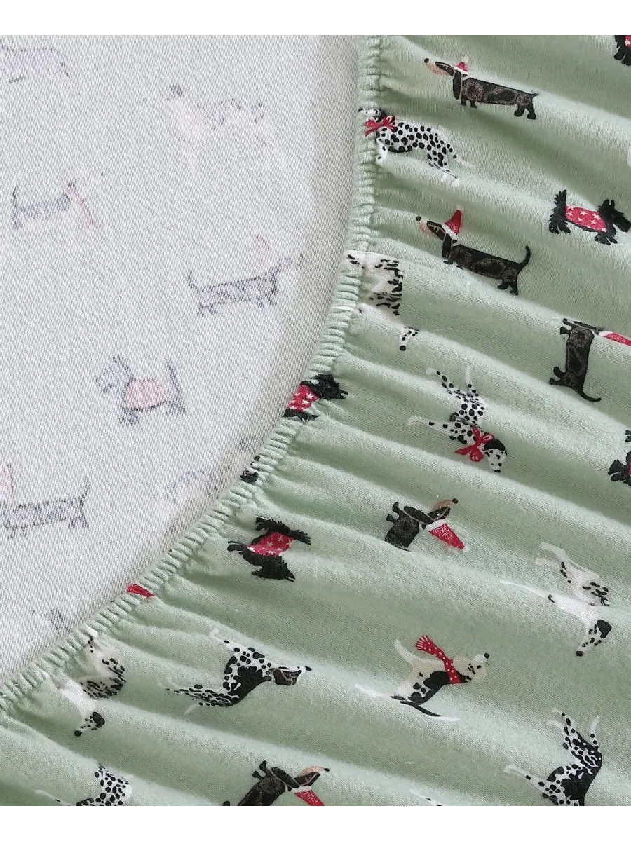 Комплект постельного белья из хлопковой фланели, 4 предмета, размер King Laura Ashley — изображение 5 из 6, праздничный