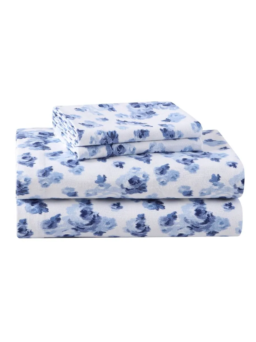 Комплект постельного белья из хлопковой фланели, 4 предмета, размер King Laura Ashley, цвет emeilia — изображение 1 из 6
